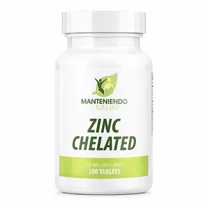 Manteniendo Tu Salud Zinc Chelated 50 mg, 100 Tablets - Essential for Optimal Health, Immune Support & Cell Growth, Non-Artificial Ingredients - Healthcare Mineral Supplement - Fitness