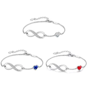AELNEN S925 Sterling Silver Bracelet for Women - Birthday Gifts with Crystal Accents, Butterfly & Star Charm Jewelry for Sister/Mom/Daughter