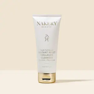 Nakery Instant Reset Collagen Facial Cleanser, Salicylic Acid & Retinol AHA Calming Facial Wash - Hydrating, Nourishing Exfoliator, Toner, Makeup Remover - 150 ml/5.07 fl oz