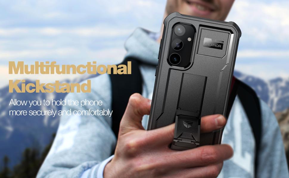 Dexnor Bumper Case for Samsung Galaxy S23 FE (2023), Full-Body Shockproof Rugged Heavy-Duty Protective Cover Dual-Layer Protection with 2 Front Frames & Built-in Screen Protector & Kickstand Dexnor Bumper Case for Samsung Galaxy S23 FE (2023), Full-Body Shockproof Rugged Heavy-Duty Protective Cover Dual-Layer Protection with 2 Front Frames & Built-in Screen Protector & Kickstand