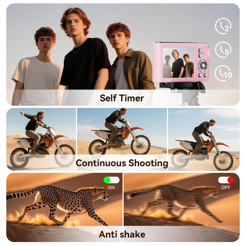 [Valentine's Day Gift] Digital Camera 4K: 48MP Cameras for Teens Photography - Autofocus Photo Camera Gifts Compact Camera for Beginner - Point and Shoot Digital Cameras with 32GB TF Card