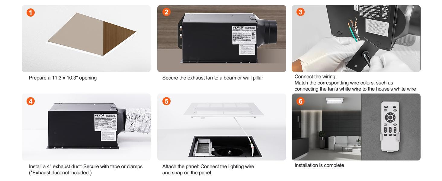 VEVOR Bathroom Exhaust Fan, TikTokShopBlackFriday, 1500W Heating, 110 CFM High-Efficiency Ventilation, 1.5sones Low Noise Operation, Energy-Saving Bathroom Ceiling Fan, No Need For Attic Access, For Various Ceilings VEVOR Bathroom Exhaust Fan, TikTokShopBlackFriday, 1500W Heating, 110 CFM High-Efficiency Ventilation, 1.5sones Low Noise Operation, Energy-Saving Bathroom Ceiling Fan, No Need For Attic Access, For Various Ceilings