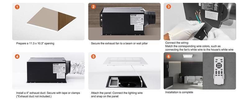 VEVOR Bathroom Exhaust Fan, TikTokShopBlackFriday, 1500W Heating, 110 CFM High-Efficiency Ventilation, 1.5sones Low Noise Operation, Energy-Saving Bathroom Ceiling Fan, No Need For Attic Access, For Various Ceilings VEVOR Bathroom Exhaust Fan, TikTokShopBlackFriday, 1500W Heating, 110 CFM High-Efficiency Ventilation, 1.5sones Low Noise Operation, Energy-Saving Bathroom Ceiling Fan, No Need For Attic Access, For Various Ceilings