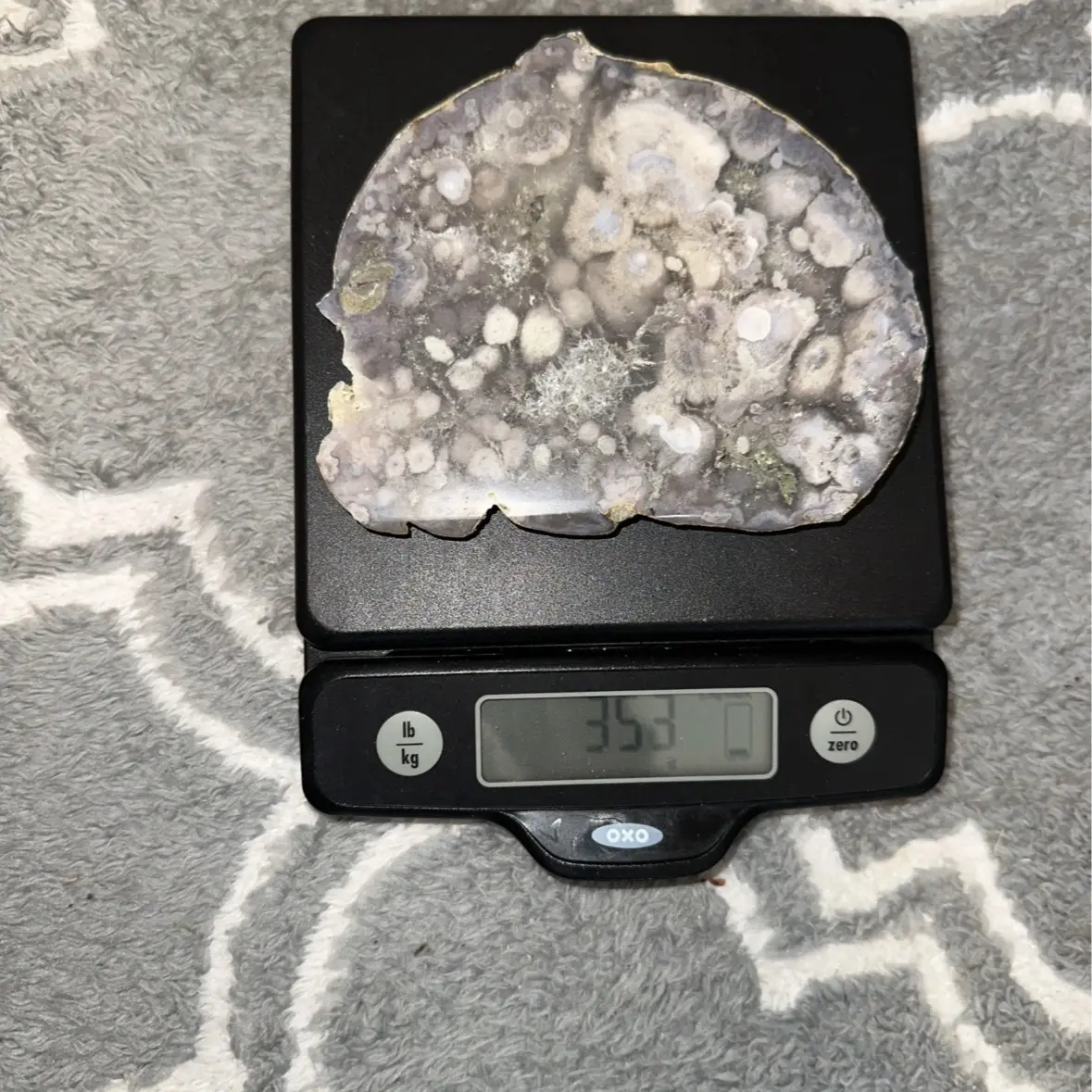 Flower Agate Slice Polished Clean Natural 354g