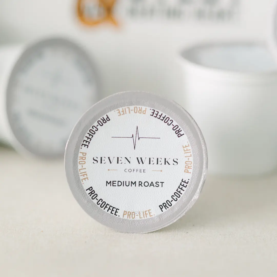 7 Weeks Coffee | Medium Roast Coffee Pods, Lab-Tested Mold & Mycotoxin-Free, 20ct, Keurig Compatible, Chocolate Notes