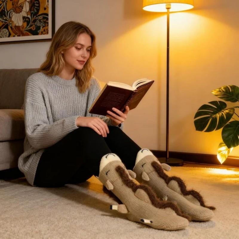 Fun Knit Animal Socks Winter Warm Floor Socks Creative Gift for Friends Unisex Socks Christmas Holiday Gift Womenswear Bridal Ultra Soft Cotton Blend