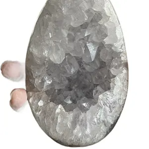 2.39 lb Druzy Quartz Portal Geode Freeform | Crystal Cave Agate Display Piece