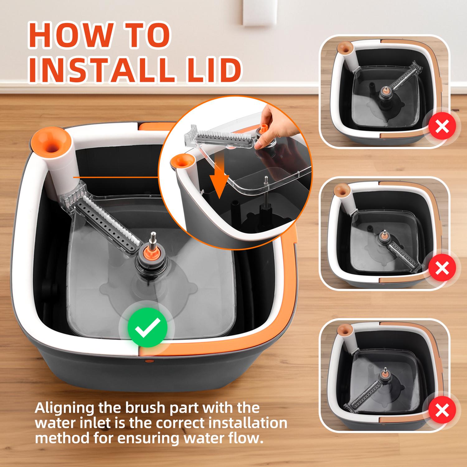 KZKR Easywring Spinning Mop and Bucket Set - Dual Compartment Bucket, Thick Washable Microfiber Floor Mop, Cleaning Supplies for Home Household Use