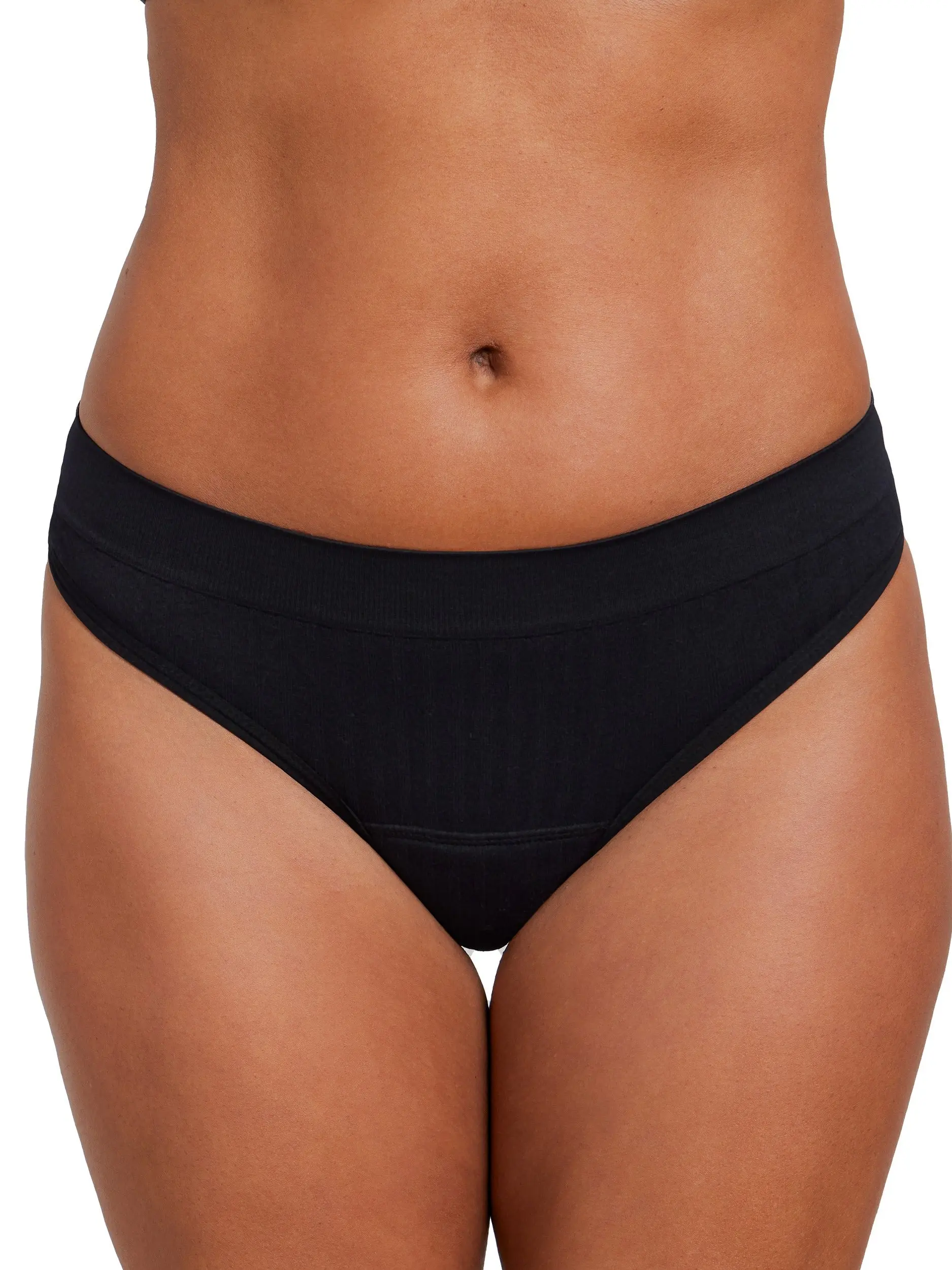 Women's Stretchy Thong Period Panties - 2 Pack, Sporty Chic Lingerie, Spandex-Cotton Blend, High Absorbency, Discreet Under Activewear, Everyday Use, Great for Light Flows & Active Weekends