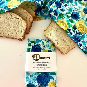 Reusable Beeswax Bread Bag – 100% Cotton Sourdough Keeper Alternative