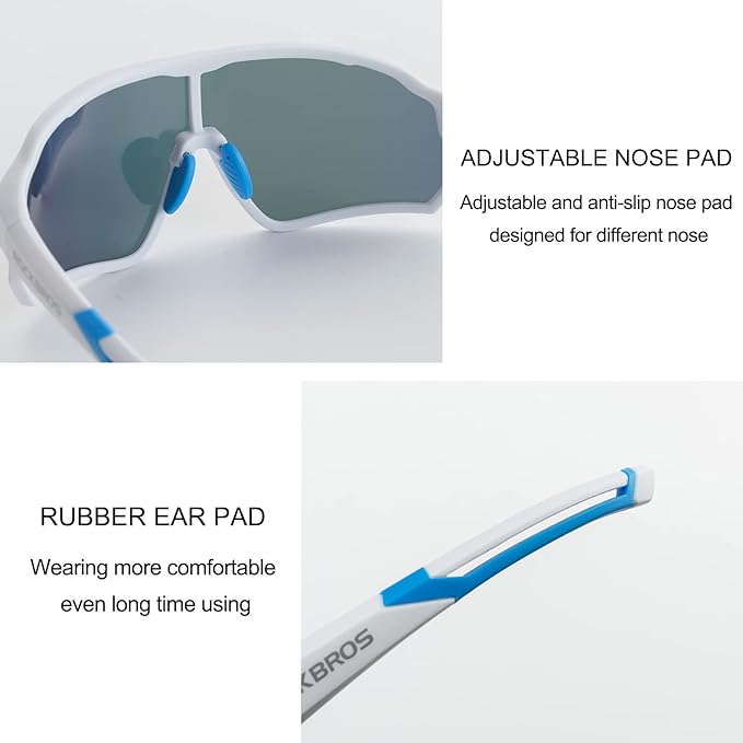 ROCKBROS Sports Polarized Sunglasses UV400 Dazzle Photographic Lenses Outdoor Sports Sunglasses Rimless Windproof and Dustproof Glasses Cycling Fishing Skiing Goggles