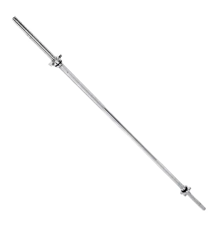 CAP Barbell Straight Standard Weight Bar 6 ft with Threaded Ends Steel Barbell for Strength Training Weightlifting Home Gym Bench Press Squats Deadlifts