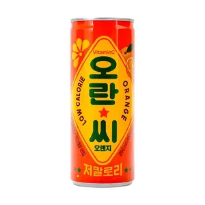 DONG-A Oran-C Vitamin C Sparkling Drink, Orange Flavor, Low Calorie, 250ml Can - Classic Korean Soda