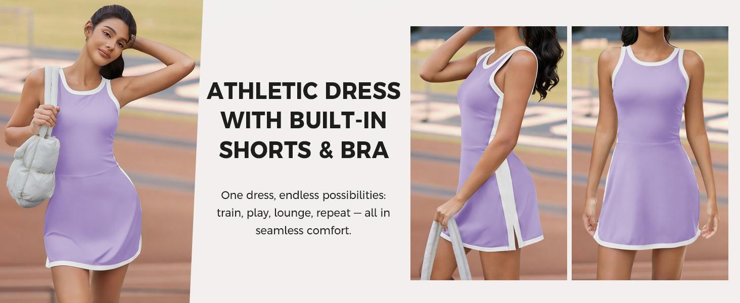 Fisoew women's sleeveless halter tennis dress with white piping, open back design, and stylish cutout details at the back, perfect for sports or casual wear #TikTokShopJumpstartSale Workoutdress Fisoew women's sleeveless halter tennis dress with white piping, open back design, and stylish cutout details at the back, perfect for sports or casual wear #TikTokShopJumpstartSale Workoutdress