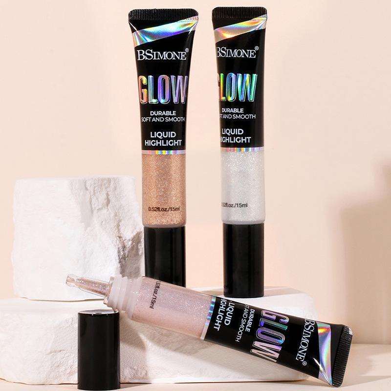 Liquid Highlighter Makeup, Natural Glow Face Body Highlighter Stick, Silky Smooth Light Liquid Luminizer, Long Lasting Highlight Face Illuminator Make up