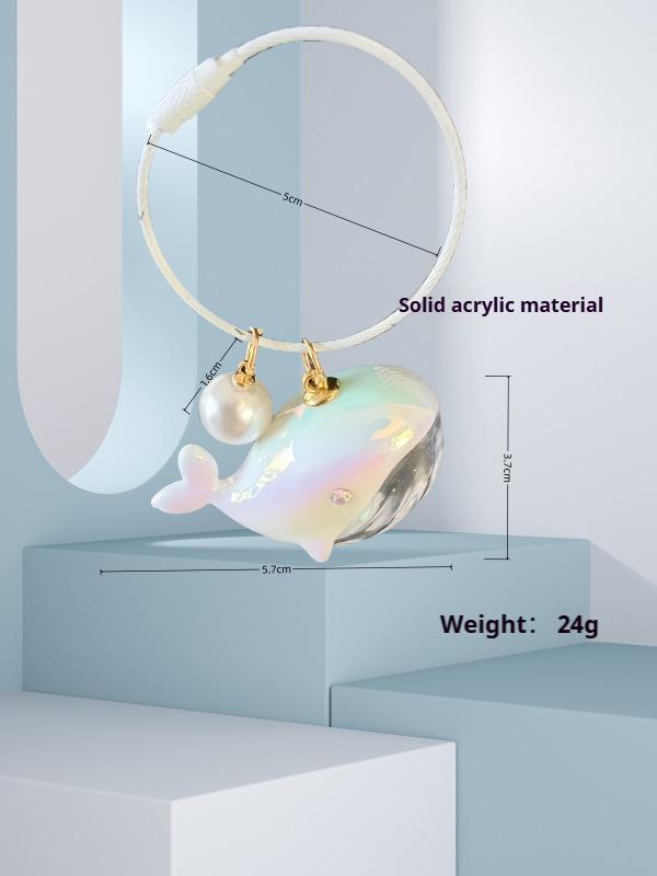 When I Run Towards You Su Zaizai Same Style Whale Pendant Keychain Schoolbag Pendant Aquarium Couple Souvenir