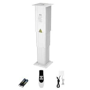 VEVOR Electric Lifting Column System,  , 176 lbs Lift Table, 14.2-31.1 in Height Range, Three-stage Adjustable Desk Column, Telescopic Table Leg, Comes with Power-Supply Option to Control up/Down Motion