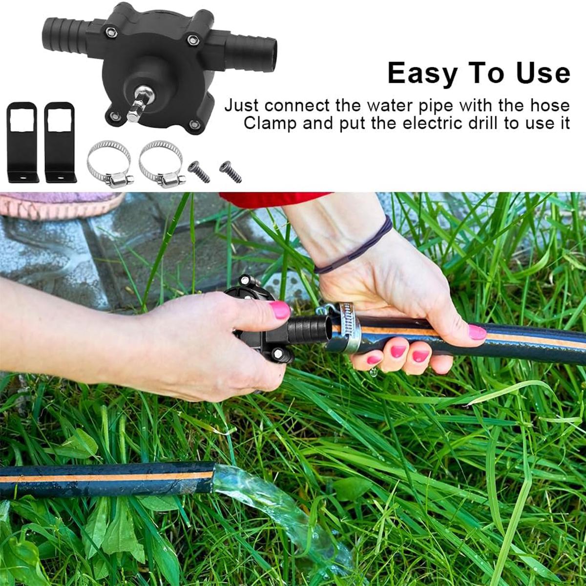 High-Flow Electric Manual Drill Pump,Hand Drill Water Transfer Pump, Mini Electric Fluid Transfer Pump For Oil, Gasoline & Diesel, Non-Electric Pump with Quick Flow Rate & Hose Connectors for Home, Garage & Outdoor Use Hand Fuel Pump High-Flow Electric Manual Drill Pump,Hand Drill Water Transfer Pump, Mini Electric Fluid Transfer Pump For Oil, Gasoline & Diesel, Non-Electric Pump with Quick Flow Rate & Hose Connectors for Home, Garage & Outdoor Use Hand Fuel Pump