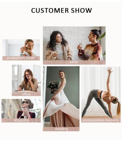 FeelinGirl Fajas Colombianas Shapewear for Women Postpartum Tummy Control Body Shaper Full Body Girdle Comfort Womenswear Adjustable Straps Day Detachable Leg Compression Leg Compression Sexy Fit-2 pieces set LIVE ONLY