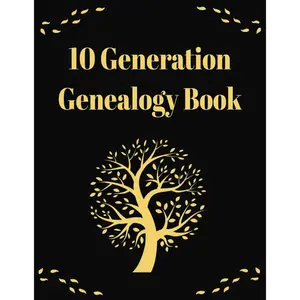 10 Generation Genealogy Book: Blank family tree chart to fill in, & record your family history. Log, research & track your ancestry! Paperback – August 4, 2024