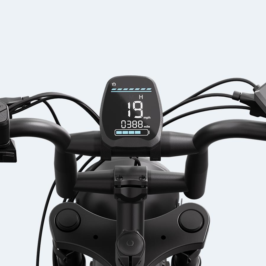 R9 Electric Bike 1500W Dual Battery | Up to 120 Miles Range | 20"x4.0 Fat Tires | 7-Speed, LCD Display, Front Suspension | Adult Ebike