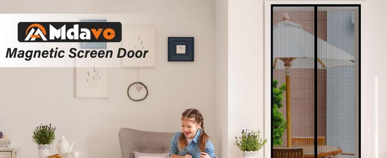 Magnetic Screen Door, Hands Free Mesh Curtain Keeps Bugs and Mosquitos Out, Automatic Magnet Closure, Heavy Duty Patio Sliding Dog Doors Cover, Window Screen Protector