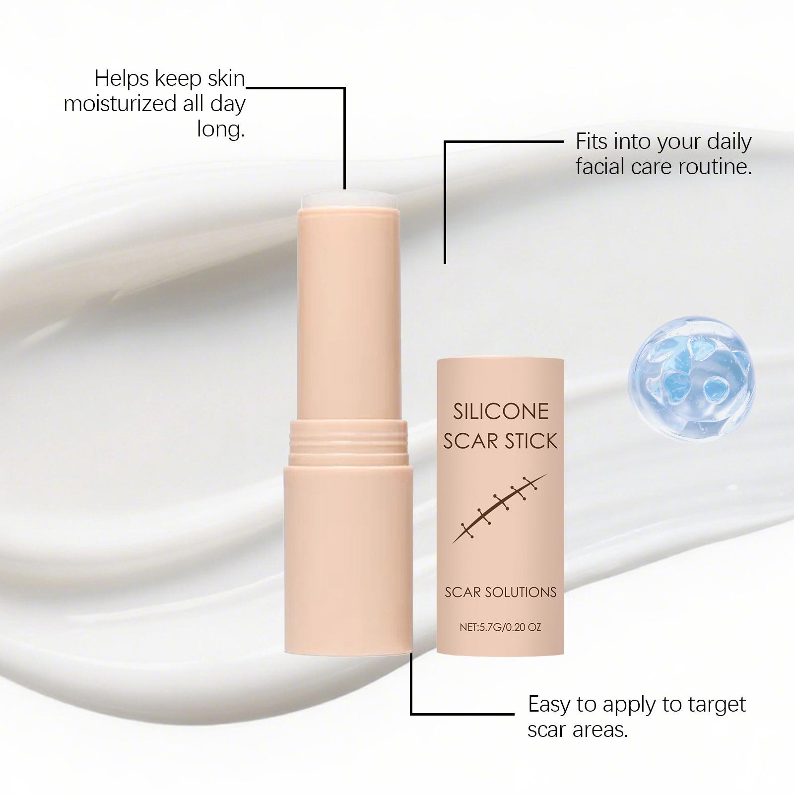 Scar Solutions Silicone Scar Stick with Hyaluronic Acid & Centella Asiatica for Face & Body Use Smooths & Moisturizes Skin Gel Cream