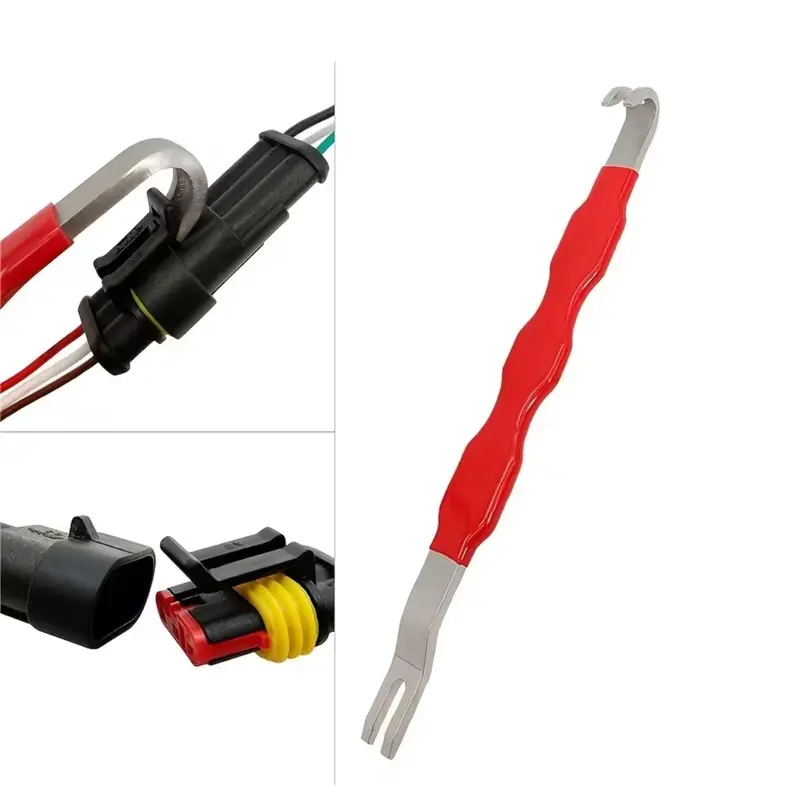 Automotive Electrical Terminal Connector Separator Removal Tool - Double-Ended, 19x2.5x2cm 7.5in Pocket Size, 70g, Helps Avoid Damage, Easy Disassembly & Carry, Car Repair & Automotive Maintenance Tools