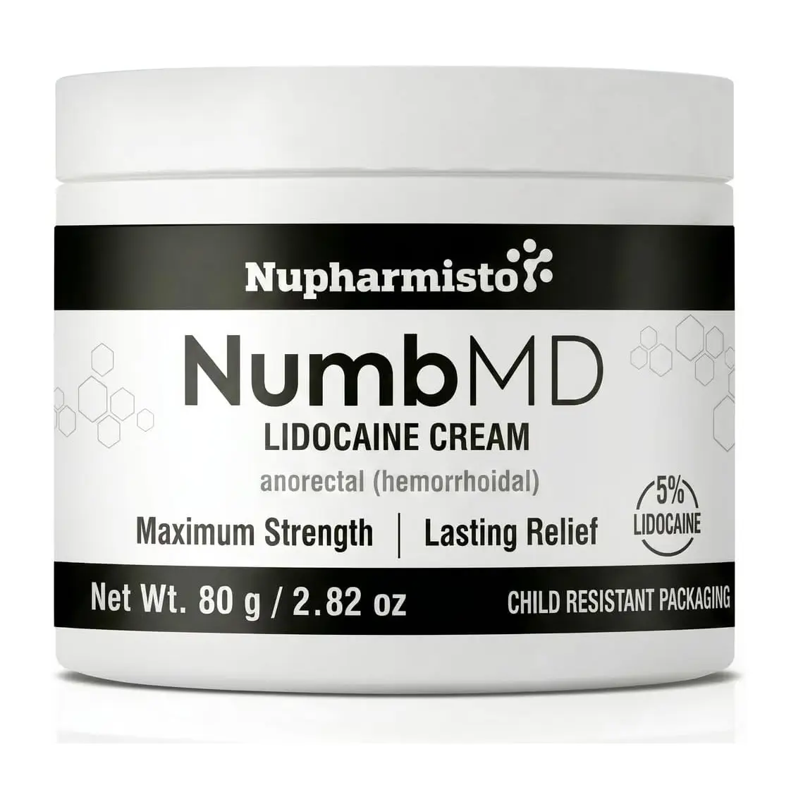 Nupharmisto Tattoo Numbing Cream with Lidocaine, Menthol & Dimethyl Isosorbide - Topical Anesthetic for Tattoos, Piercings - Cruelty Free, 2.82oz Single Item for Adults