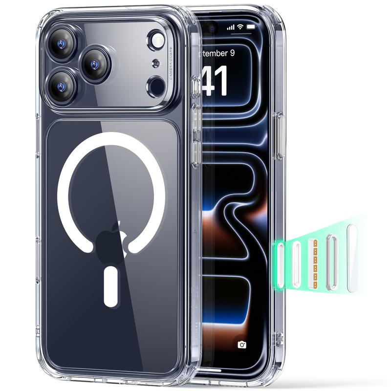 ESR for iPhone 17 Pro Max/Pro/Air Case, Camera Control, Compatible with MagSafe, Shockproof Military-Grade Protection, Magnetic Phone Case for Phone 2025, Classic Hybrid Case (HaloLock)