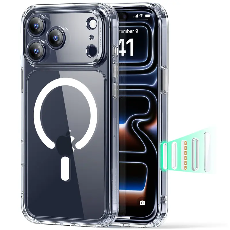 ESR for iPhone 17 Pro Max/Pro/Air Case, Camera Control, Compatible with MagSafe, Shockproof Military-Grade Protection, Magnetic Phone Case for Phone 2025, Classic Hybrid Case (HaloLock)