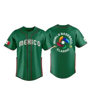 2026 Mexico World Baseball Jersey – Mexico Baseball Fan Button Up Shirt, Sports Team Jersey
