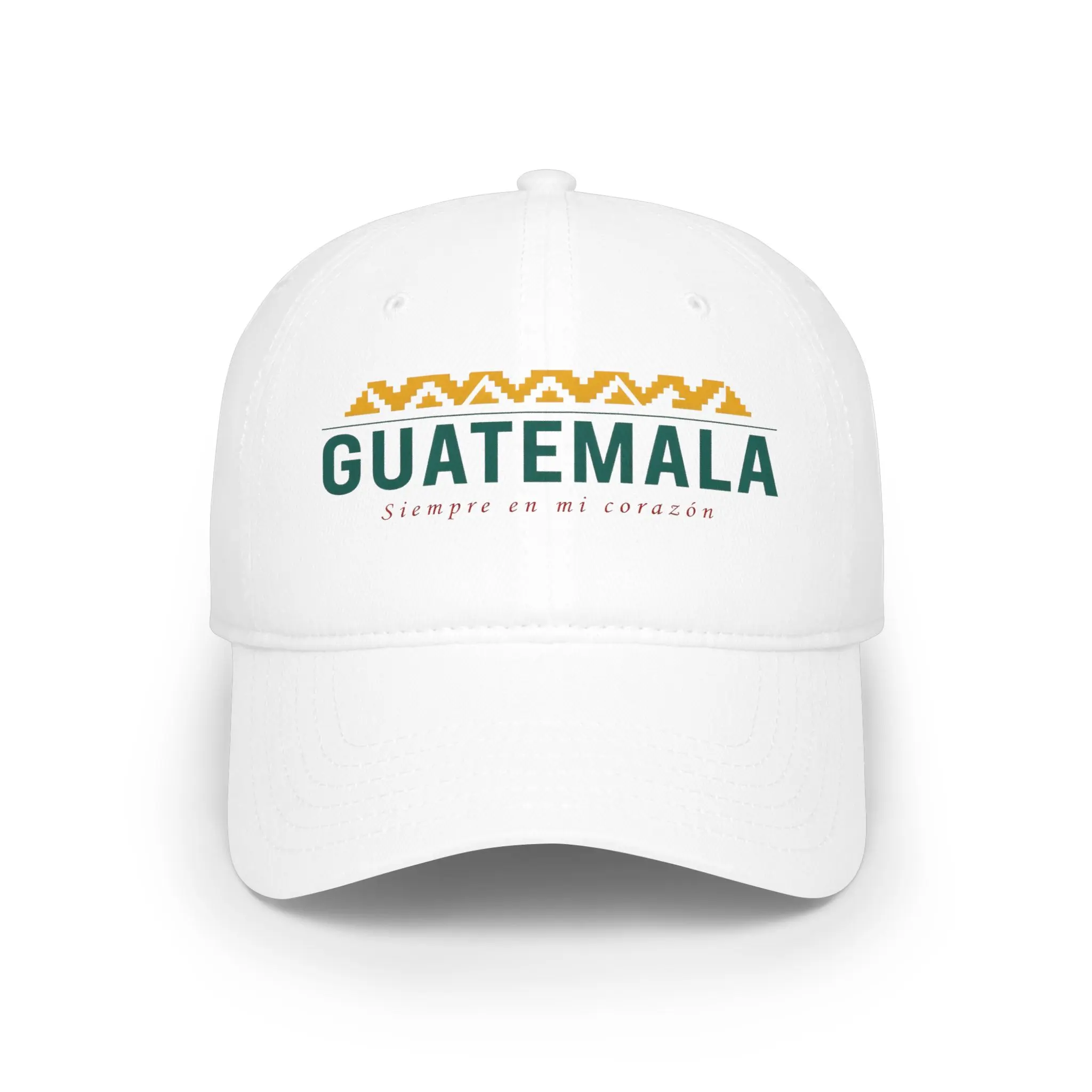 Unisex Cotton Baseball Cap, Guatemala Embroidered Pattern, Adjustable Velcro Closure, Casual Daily Wear Hat