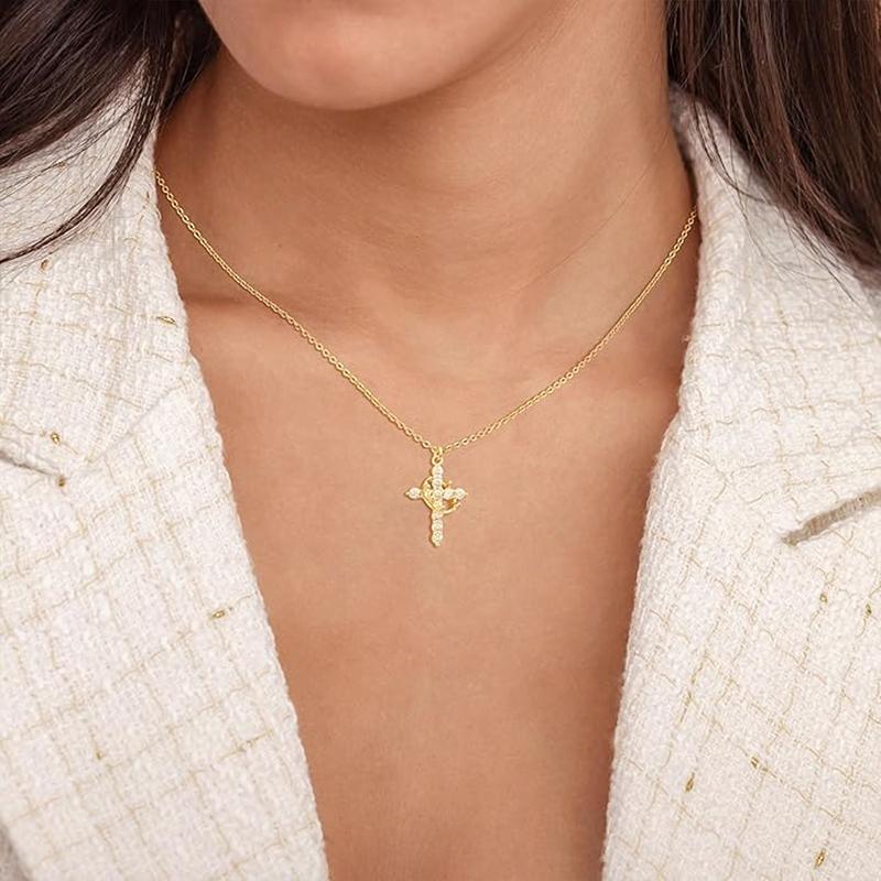 SGGUI Crown Cross Necklace for Women,Dainty 18k Gold Plated/Silver Plated Pendant Necklaces Simple Cute Tiny Necklace Jewelry for Women,Non-Tarnish Faith Jewelry SGGUI Crown Cross Necklace for Women,Dainty 18k Gold Plated/Silver Plated Pendant Necklaces Simple Cute Tiny Necklace Jewelry for Women,Non-Tarnish Faith Jewelry