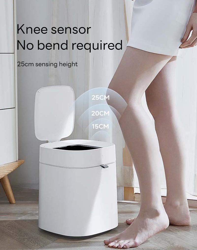 IntreLife 3.5 Gallon Self-Sealing Smart Trash Can – Automatic Refill Bin with Motion Sensor for Living Room, Bedroom, Kitchen, and Bathroom automatic motion Hygienic Waste Disposal Restroom Home Goods