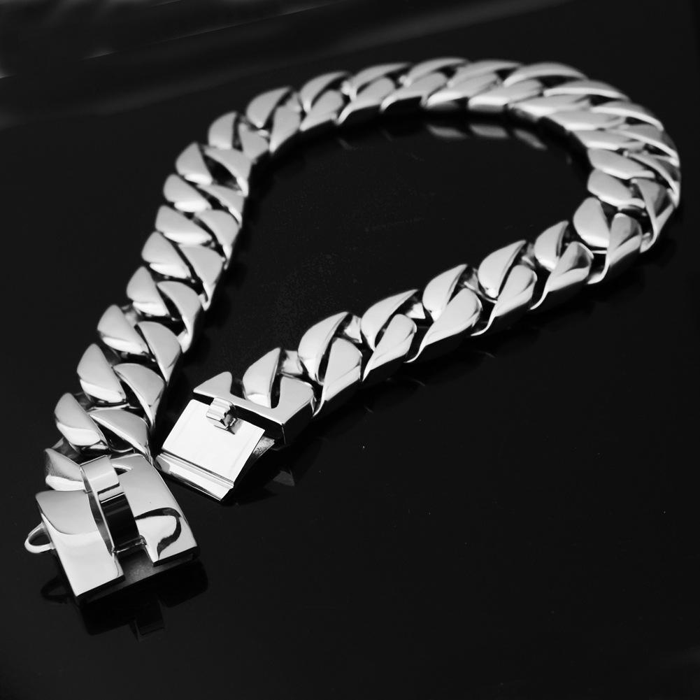 32mm Stainless Steel Dog Collar Dog Necklace Gold Dog Chain Fierce Dog Castro Bully Doberman Bulldog Dog Chain