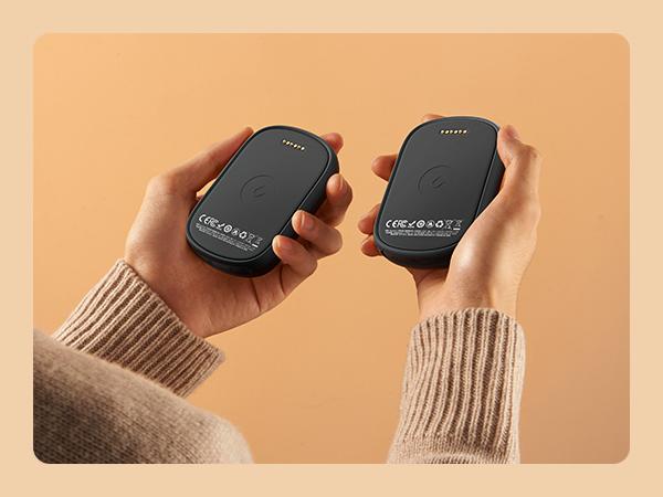 Aecooly Glow 01 Portable Magnetic Hand Warmer 10000mAh Rechargeable 2 Pack Magnetic combo 72 Heat Levels (104–140°F)  Fast Heating Gifts for Women & Men