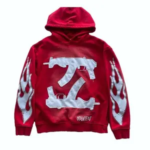 Men's Gothic Hoodie - Printed Sweatshirt Loose Casual Jumper, Long Sleeve, Menswear, Sold Motocross Black - Operator Classic Black Hooded Sweatshirt Tops Pullover streetwear