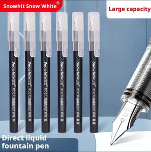 Disposable ink fountain pen for students, ideal for calligraphy practice, no ink cartridge replacement needed, EF nib, quick-drying, non-bleeding, black & blue