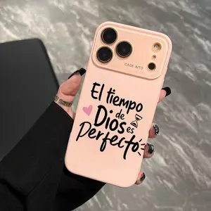 God's Perfect Timing Dopamine Solid Color Phone Case with Ultra Skin friendly Touch All Inclusive Lens Phone Case Suitable for Apple 17 16 15 14 13 12