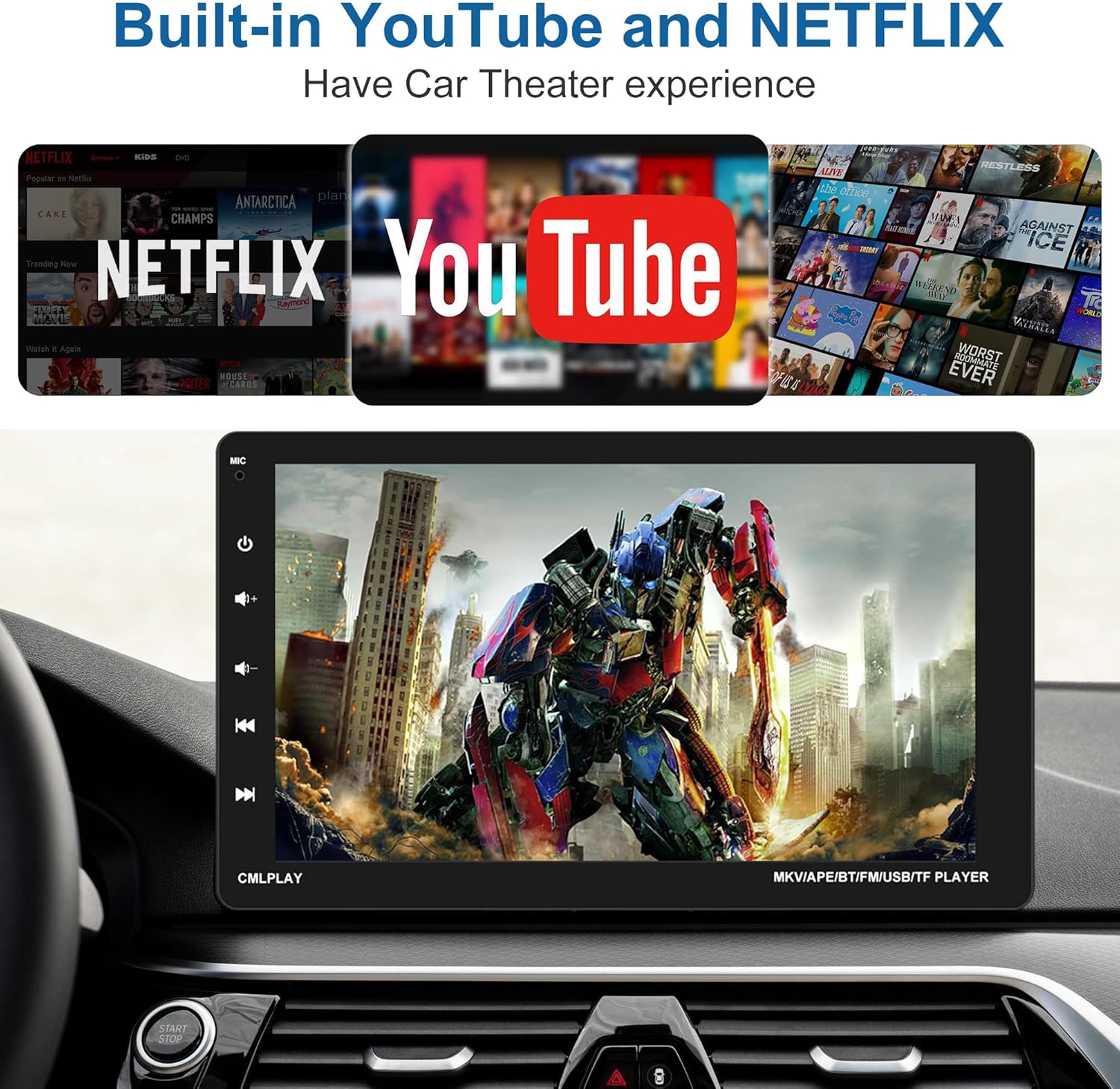 【FIFA World Cup 2026】Yurnlv Mini Al Box -Streaming Netflix/Youtube/Tiktok to your car! 4in 1 Wireless CarPlay and Android Auto Adapter suitable forFactory wired CarPlay Cars