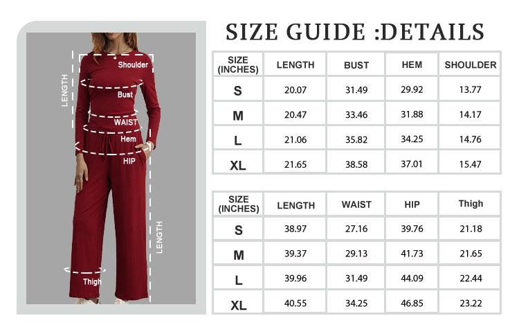 AUTOMET Women's 2-Piece Lounge Sets Asymmetrical Long Sleeve T-Shirt & Wide Leg Pants Casual Outfit Tracksuit Basic Minimalist Clothing