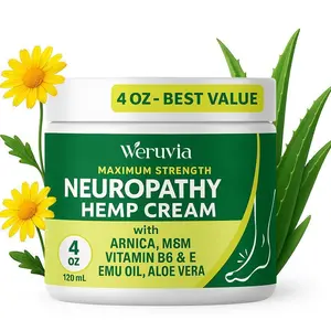 Neuropathic Pain Cream - Powerful relief for neuralgia in feet, hands, and legs - 4-ounce large package - Made in the USA