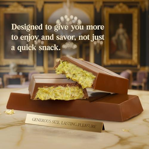 Dubai Chocolate Bar Pistachio – 3.5 oz Dessert with Pistachio Cream & Kataifi Filling | Gourmet Dubai Chocolate Filling | Elegant Gift Chocolate