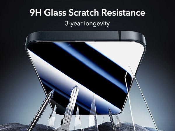 ESR 3 Pack for iPhone 17e/iPhone 16e/ iPhone 14/ iPhone 13/ iPhone 13 Pro Privacy Screen Protector, Military Grade Shatterproof, 9H Hardness, Anti-spy Tempered Glass with UltraFit Tray
