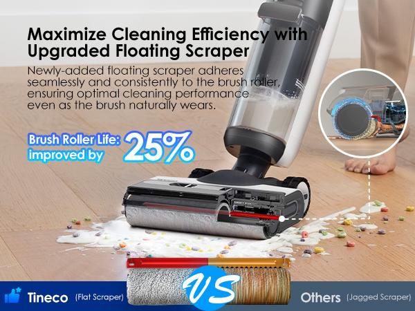 TINECO FLOOR ONE SWITCH S7 Smart Multi-Function Cleaner, Suitable for Whole-house Cleaning, Self-Cleaning, Extended Battery Lifespan, ZeroTangle Brush, Dual-Edge Cleaning, Safe for Children and Pets