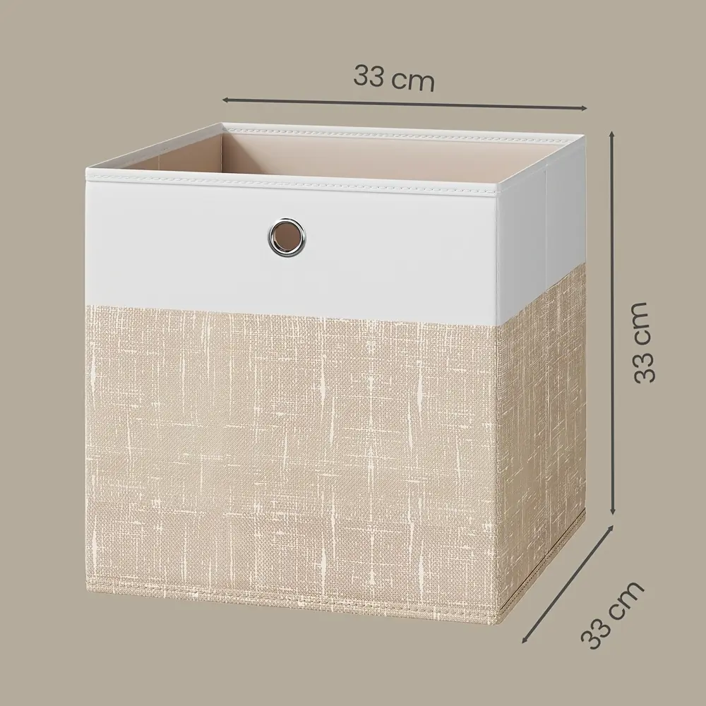 Odorless Fabric Storage Cubes Set of 6, 13X13X13 Foldable Organizers, Shelf Bin with Reinforced Handles, Non-Toxic Closet System for Small Spaces