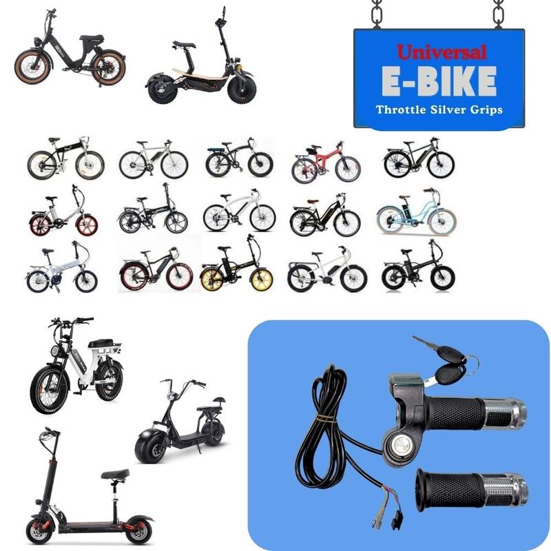 12-84V Universal Voltage LCD Bike Throttle Grip: Real-Time Voltage Display, Automatic Battery Health Monitoring, 5-Wire System, and Wide Compatibility for E-Bikes, Scooters, and Tricycles.