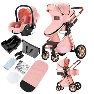 BabyStroller,deals for you days,4-in-1 Portable &Foldable Youngster  with Sun,High-Quality &Light weight Travel  For Babies Outdoor fun,Ideal For Travel And Shopping,Perfect Gift For Mother Day Or Valentine’s Day, straw stroller vintage car seat