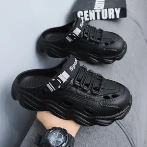New hole shoes men's summer wear thick-soled soft-soled non-slip and deodorant, sports outdoor beach cool slippers